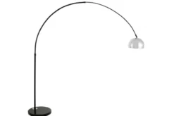 Arrediorg Lampada da terra ad arco nera e cromo Azurro C1