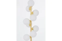 Arrediorg Lampada da terra con bocce bianche oro PETRICA W9