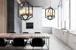 Arrediorg Lampadari gabbia di metallo e ottone VIGATTO W4