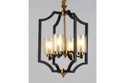 Arrediorg Lampadari gabbia di metallo e ottone VIGATTO W4
