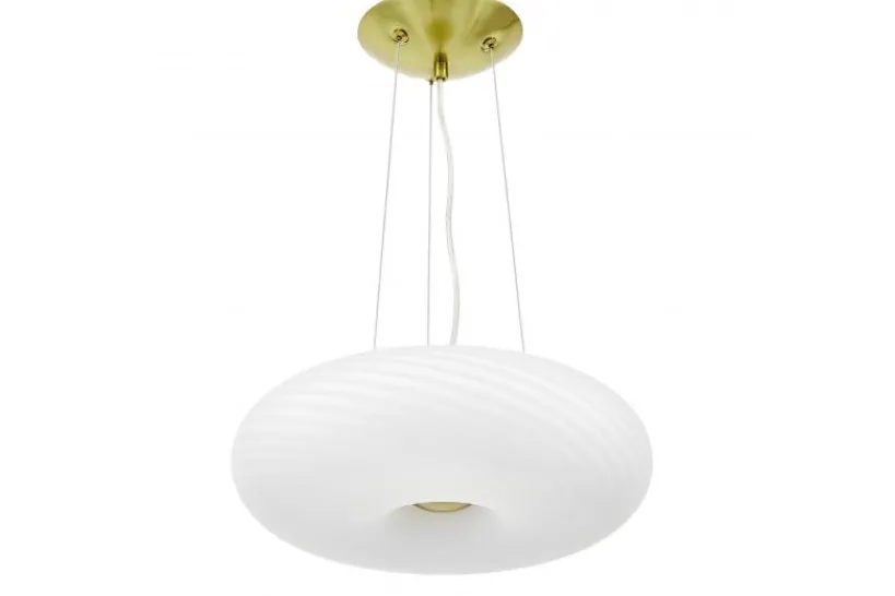 Arrediorg Lampadario ad anello oro e vetro MONARTE D38