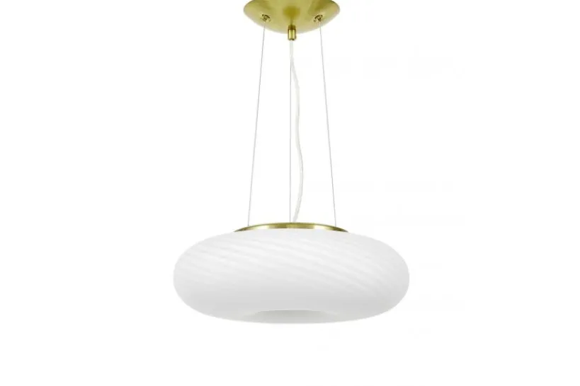 Arrediorg Lampadario ad anello oro e vetro MONARTE D38