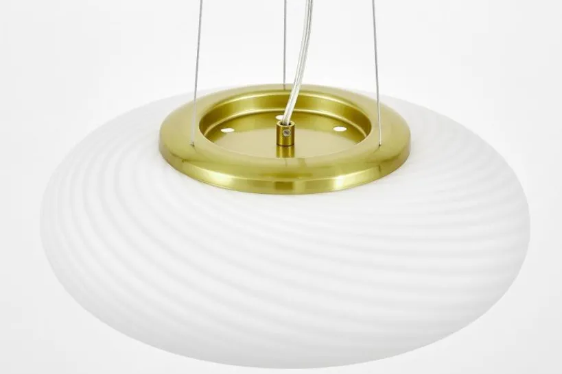 Arrediorg Lampadario ad anello oro e vetro MONARTE D38