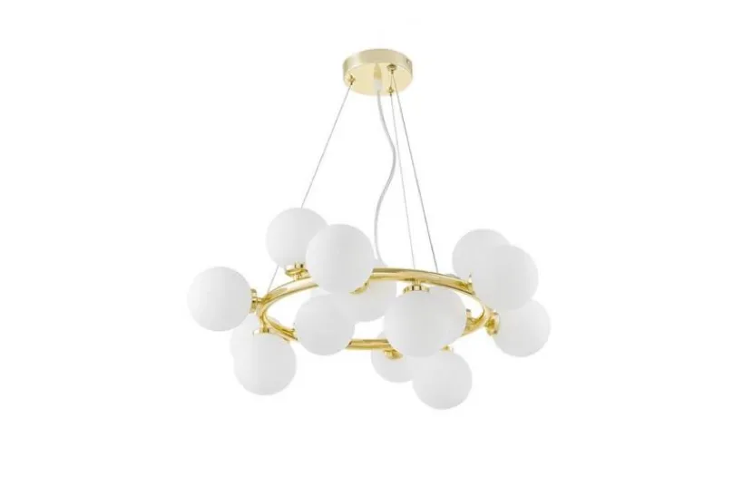 Arrediorg Lampadario a sfera circolare oro MARSIADA W15