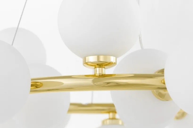 Arrediorg Lampadario a sfera circolare oro MARSIADA W15
