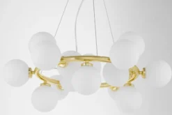 Arrediorg Lampadario a sfera circolare oro MARSIADA W15