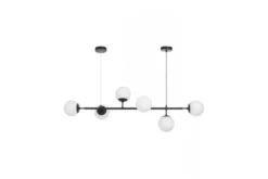 Arrediorg Lampadario a sfera in vetro bianco CEREDO W6