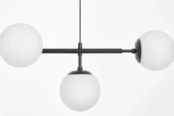 Arrediorg Lampadario a sfera in vetro bianco CEREDO W6