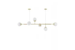 Arrediorg Lampadario a sfera oro con 2 attacchi a soffitto FINO W6
