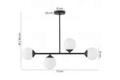 Arrediorg Lampadario a 4 sfere metallo FINO W4