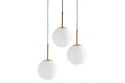 Arrediorg Lampadario a sospensione a sfera 3 punti luce oro caldo FREDICA W3