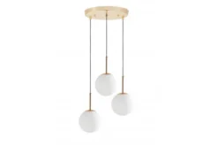 Arrediorg Lampadario a sospensione a sfera 3 punti luce oro caldo FREDICA W3