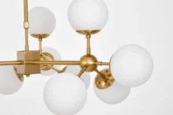 Arrediorg Lampadario a sospensione a sfere vetro bianco ZODIAK W12
