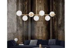 Arrediorg Lampadario a sospensione a sfera oro caldo FREDICA W7