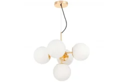 Arrediorg Lampadario a sospensione a sfera 5 luci oro caldo STELVIO W5