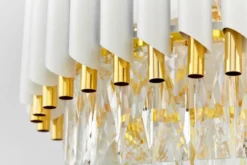 Arrediorg Lampadario a sospensione e oro con cristalli MAZINI D40