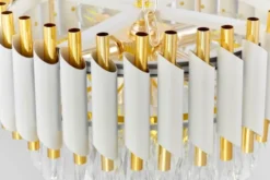Arrediorg Lampadario a sospensione e oro con cristalli MAZINI D40