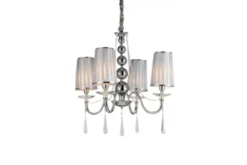 Arrediorg Lampadario a sospensione classico FABIONE W4 Cromato