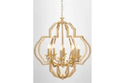 Arrediorg Lampadario a sospensione classico vintage CESARO W8 Oro