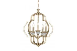 Arrediorg Lampadario a sospensione classico vintage CESARO W5 Oro