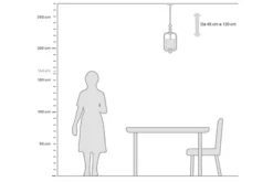 Arrediorg Lampadario a sospensione classico in e vetro ATLANTA W1