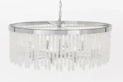 Arrediorg Lampadario a sospensione con cristalli cromato BALMENA D80