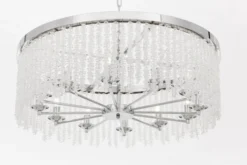 Arrediorg Lampadario a sospensione con cristalli cromato BALMENA D80