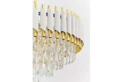 Arrediorg Lampadario a sospensione con cristalli e oro MAZINI D50