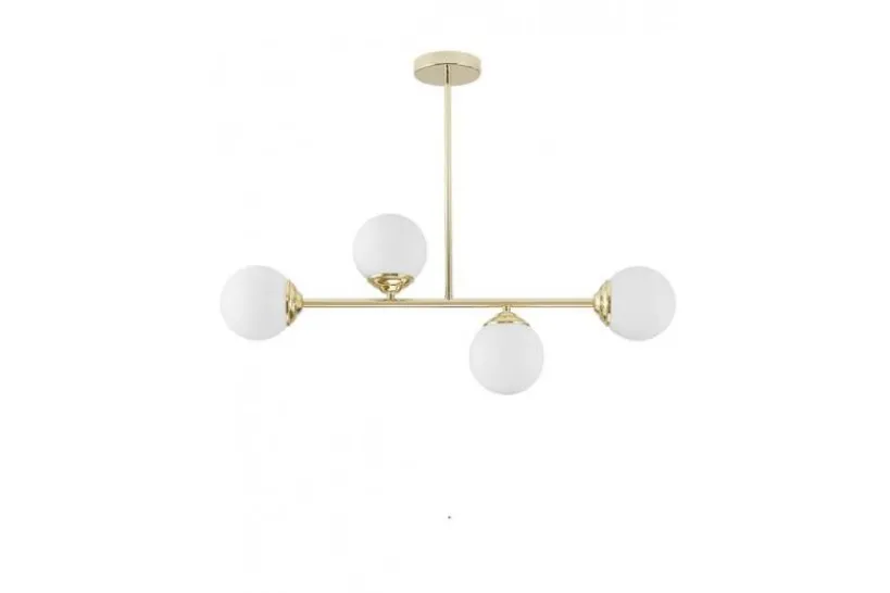 Arrediorg Lampadario a sospensione con asta dorata FINO W4