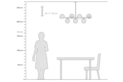 Arrediorg Lampadario a sospensione di design moderno FREDICA W7