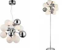 Arrediorg Lampadario a sospensione di design moderno 10 luci a sfere in vetro GALAKSIDA W10