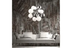 Arrediorg Lampadario a sospensione di design moderno 10 luci a sfere in vetro GALAKSIDA W10