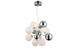Arrediorg Lampadario a sospensione di design moderno 10 luci a sfere in vetro GALAKSIDA W10