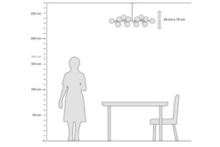 Arrediorg Lampadario a sospensione di design moderno 16 luci a sfere in vetro PETRICA W16 Cromo