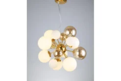 Arrediorg Lampadario a sospensione di design moderno 10 luci a sfere in vetro GALAKSIDA W10 Oro