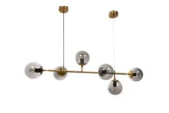 Arrediorg Lampadario a sospensione di design moderno a 6 sfere in vetro CEREDO W6