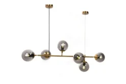 Arrediorg Lampadario a sospensione di design moderno a 6 sfere in vetro CEREDO W6