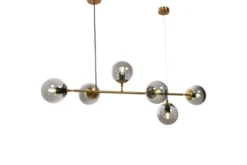 Arrediorg Lampadario a sospensione di design moderno a 6 sfere in vetro CEREDO W6