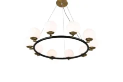 Arrediorg Lampadario a sospensione di design moderno MODICA W10 Ottone