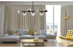 Arrediorg Lampadario a sospensione di design moderno sfere in vetro FREDICA W7