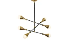 Arrediorg Lampadario a sospensione di design moderno VALPINA W6 Ottone