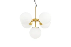 Arrediorg Lampadario a sospensione di design moderno 5 luci a sfere STELVIO W5