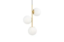 Arrediorg Lampadario a sospensione di design moderno 3 luci a sfere STELVIO W3