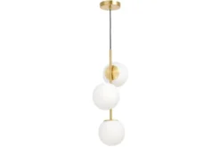 Arrediorg Lampadario a sospensione di design moderno 3 luci a sfere STELVIO W3