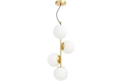 Arrediorg Lampadario a sospensione di design moderno 4 luci a sfere STELVIO W4