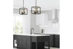 Arrediorg Lampadario a sospensione di metallo in colore con ottone WALDORF W4