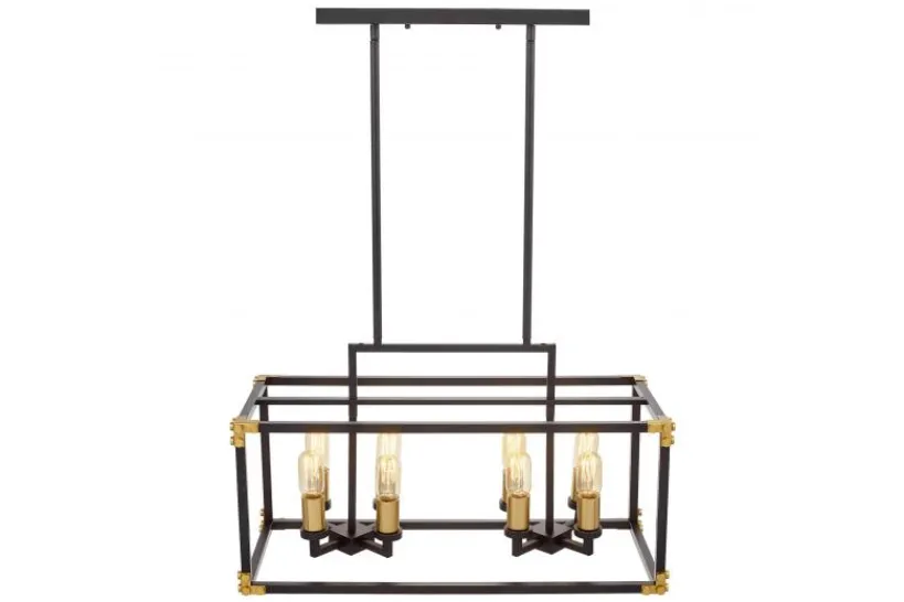 Arrediorg Lampadario a sospensione di metallo in colore con ottone WALDORF W8
