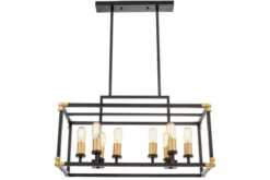 Arrediorg Lampadario a sospensione di metallo in colore con ottone WALDORF W8