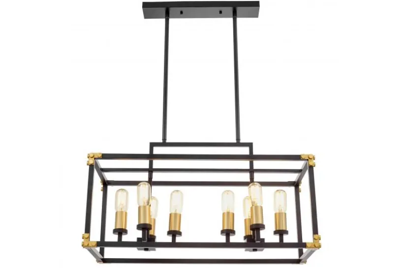 Arrediorg Lampadario a sospensione di metallo in colore con ottone WALDORF W8