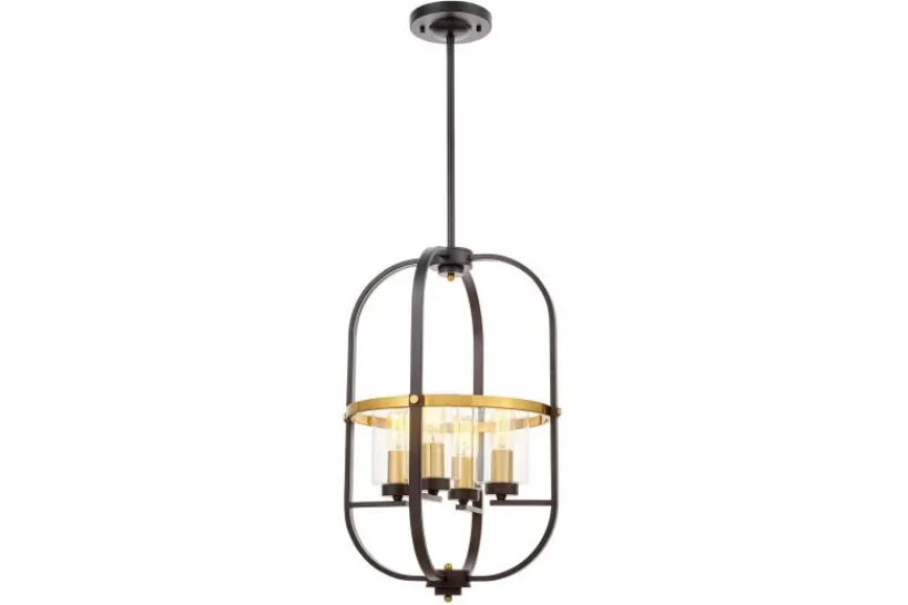 Arrediorg Lampadario a sospensione di metallo in colore con ottone MONTEREY W4